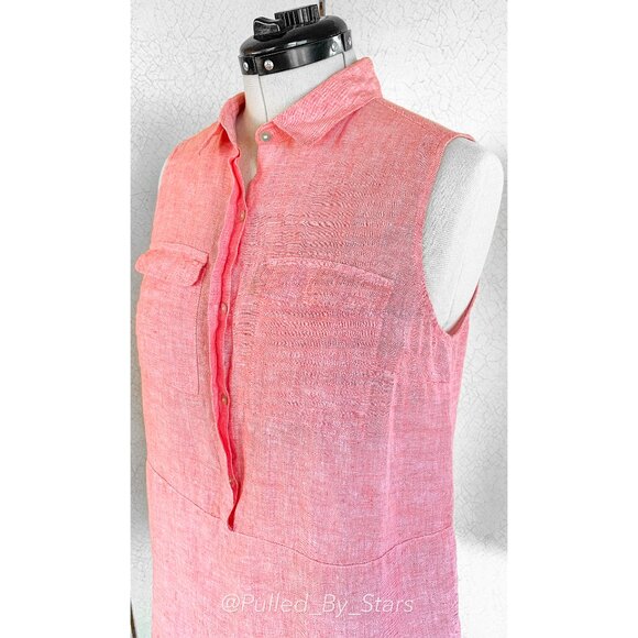 JONES & CO | JONES NEW YORK Sleeveless Red Linen Tunic Top - Size M - NWT - Picture 5 of 15